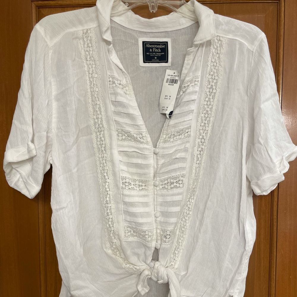 Abercrombie boho short sleeve top size M